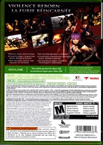 Xbox 360 Ninja Gaiden 3 Razor's Edge Back CoverThumbnail